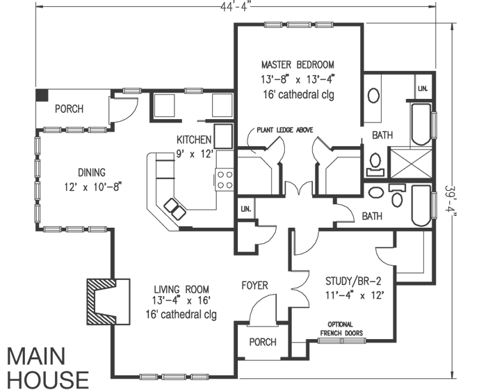 Main Floor Plan: 58-208