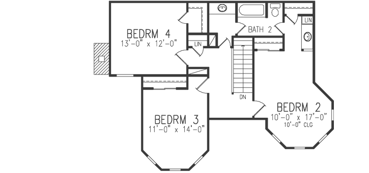 Upper/Second Floor Plan: 58-210
