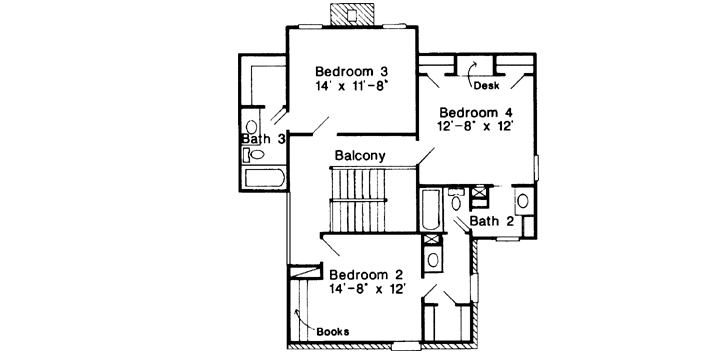 Upper/Second Floor Plan: 58-213