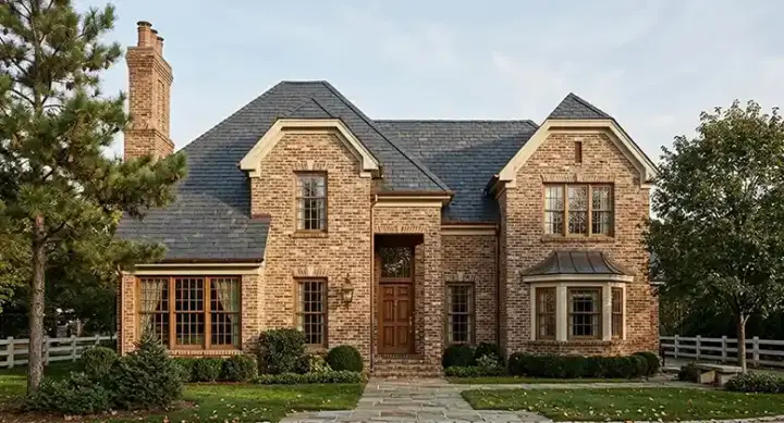 European house plans 58-216 - front exterior, 2,926 sq ft, 4 bed, 3 bath house plans | Monster House Plans