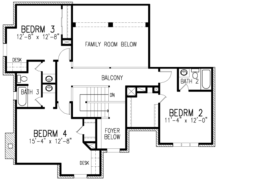 Upper/Second Floor Plan: 58-216