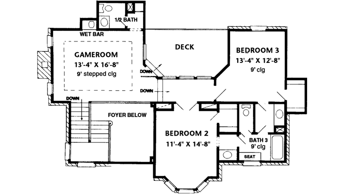 Upper/Second Floor Plan: 58-217
