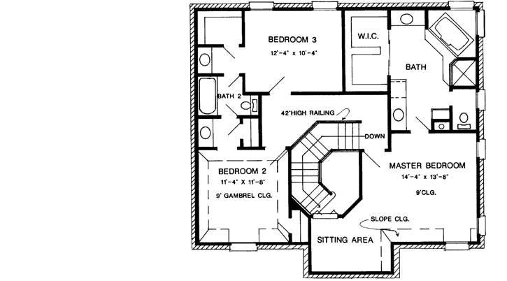 Upper/Second Floor Plan: 58-218