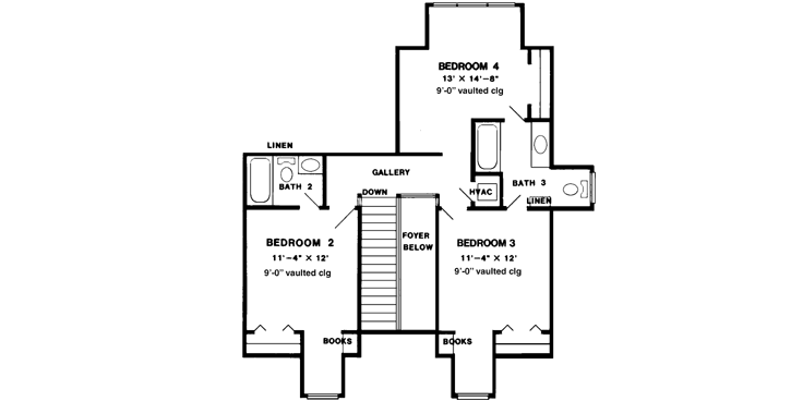 Upper/Second Floor Plan: 58-222
