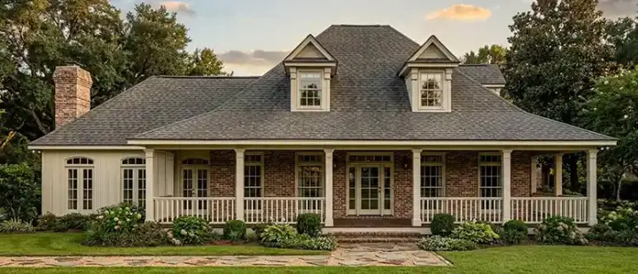 Country house plans 58-224 - front exterior, 3,306 sq ft, 4 bed, 3 bath house plans | Monster House Plans