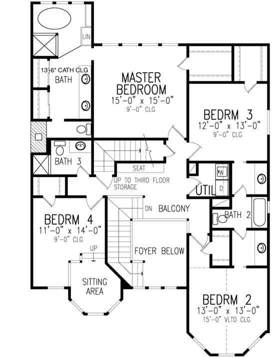 Upper/Second Floor Plan: 58-225