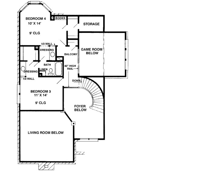 Upper/Second Floor Plan: 58-227