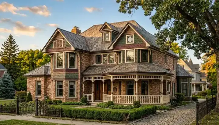 Victorian house plans 58-228 - front exterior, 3,182 sq ft, 4 bed, 3 bath house plans | Monster House Plans
