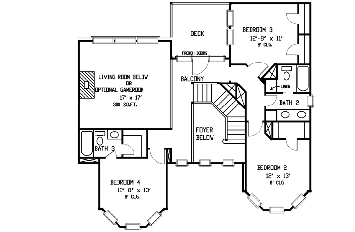 Upper/Second Floor Plan: 58-228