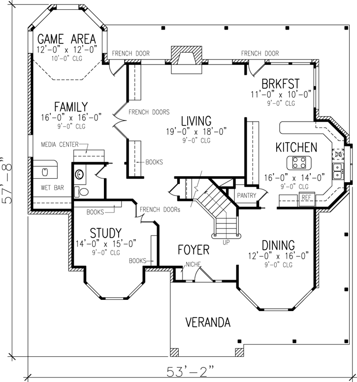 Main Floor Plan: 58-233