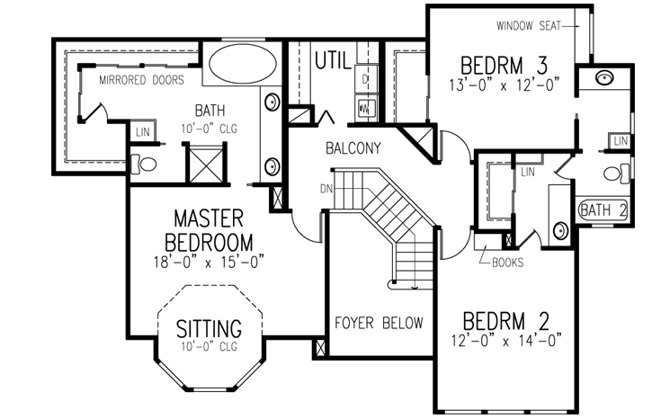 Upper/Second Floor Plan: 58-233