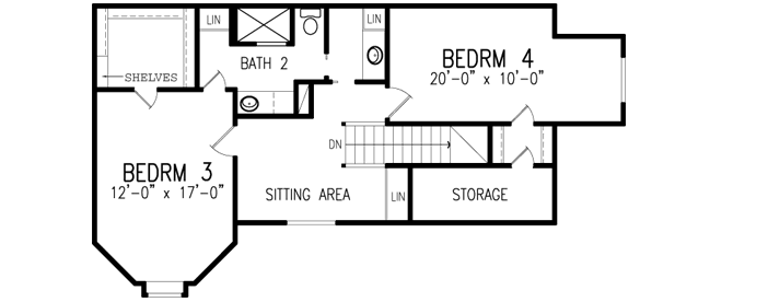 Upper/Second Floor Plan: 58-234
