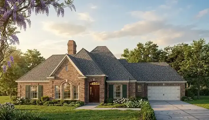 Traditional house plans 58-239 - front exterior, 2,339 sq ft, 4 bed, 2 bath house plans | Monster House Plans
