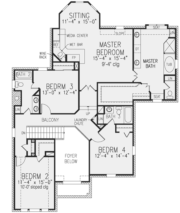 Upper/Second Floor Plan: 58-240