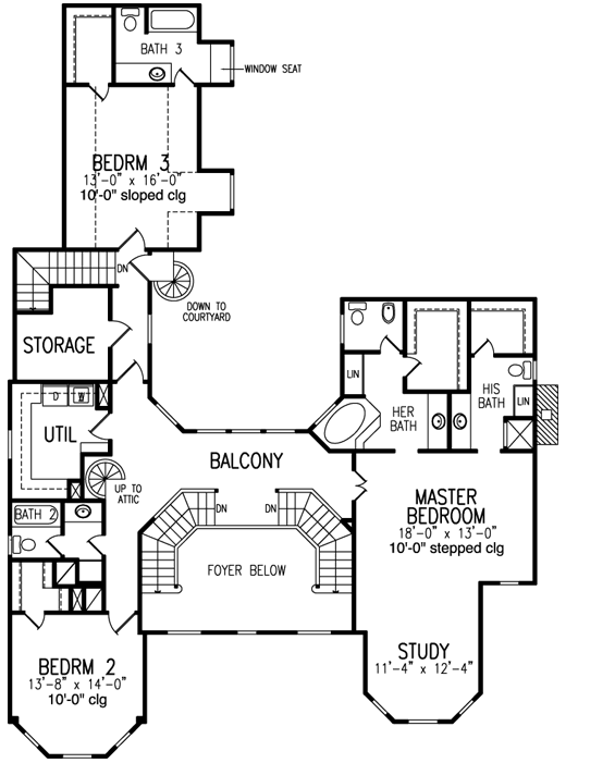 Upper/Second Floor Plan: 58-249