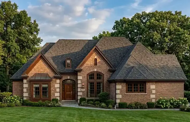 European house plans 58-252 - front exterior, 2,397 sq ft, 3 bed, 3 bath house plans | Monster House Plans