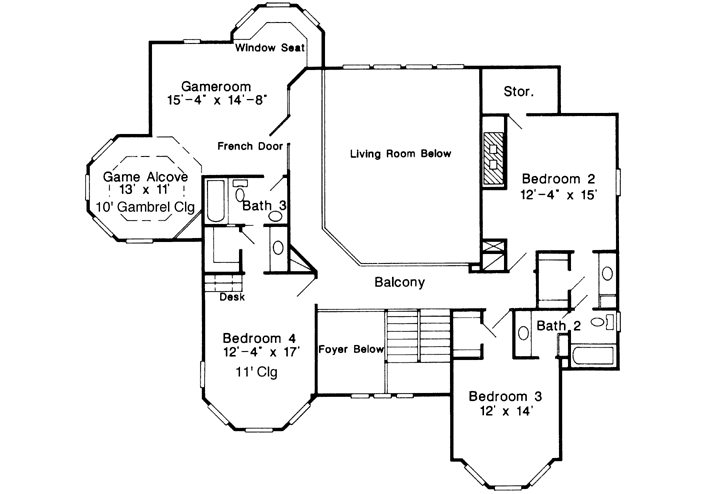 Upper/Second Floor Plan: 58-256