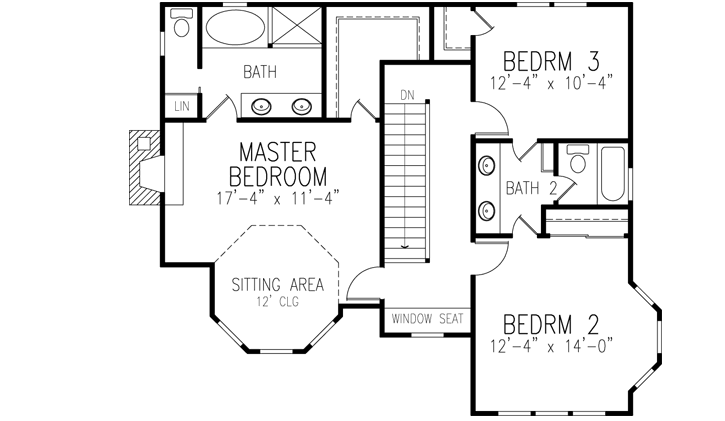 Upper/Second Floor Plan: 58-259