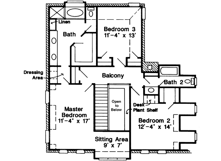 Upper/Second Floor Plan: 58-260