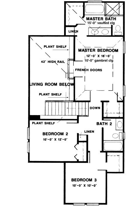 Upper/Second Floor Plan: 58-262