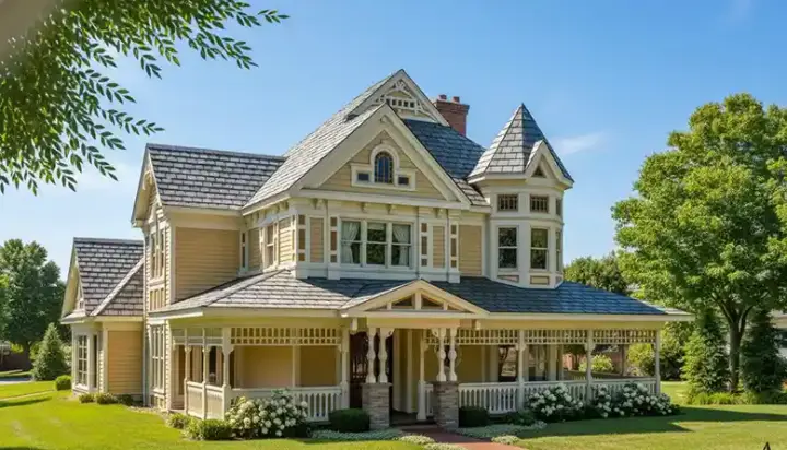 Victorian house plans 58-266 - front exterior, 2,312 sq ft, 3 bed, 2 bath house plans | Monster House Plans