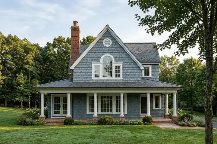 Country house plans 58-267 - front exterior, 1,442 sq ft, 3 bed, 2 bath house plans | Monster House Plans