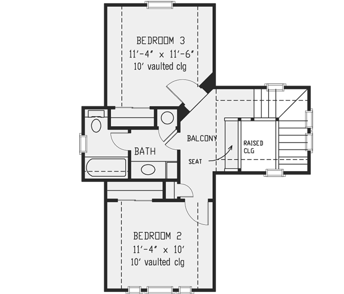 Upper/Second Floor Plan: 58-267