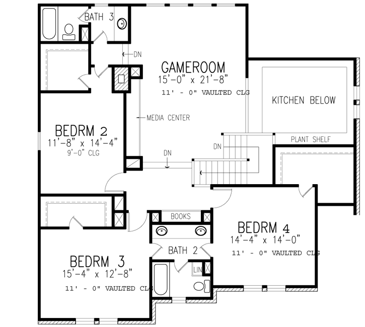 Upper/Second Floor Plan: 58-270