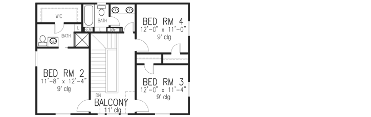 Upper/Second Floor Plan: 58-272