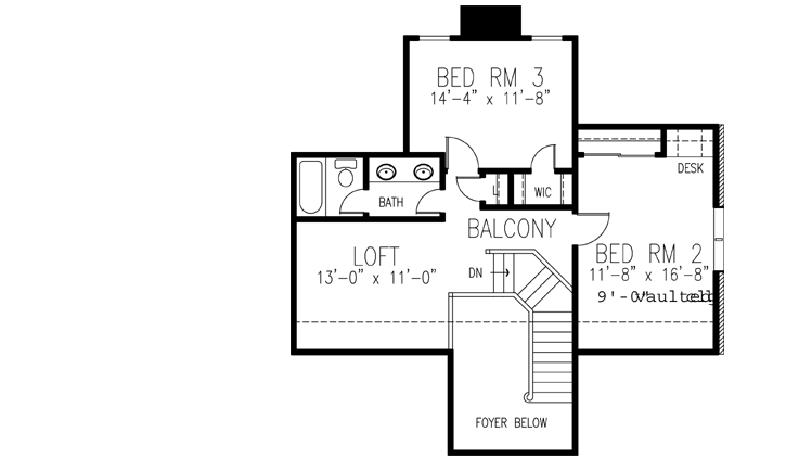 Upper/Second Floor Plan: 58-273
