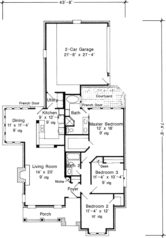 Main Floor Plan: 58-274