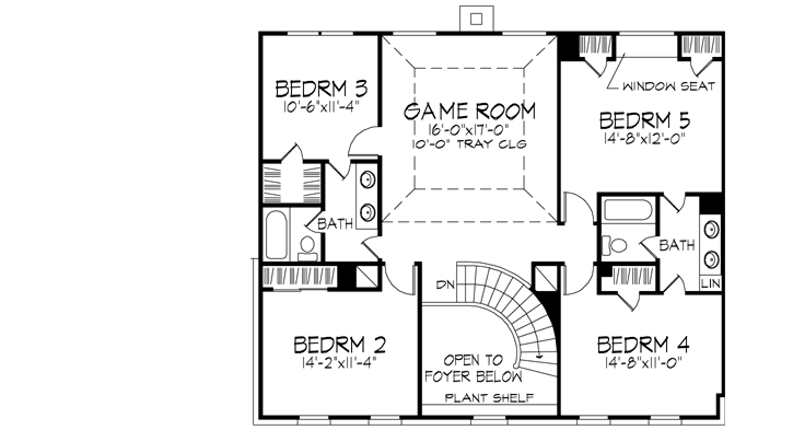 Upper/Second Floor Plan: 58-275