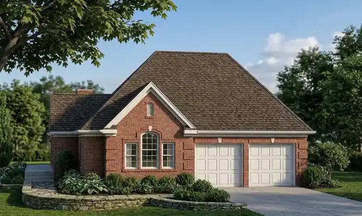 Traditional house plans 58-276 - front exterior, 1,922 sq ft, 2 bed, 2 bath house plans | Monster House Plans