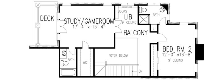 Upper/Second Floor Plan: 58-280