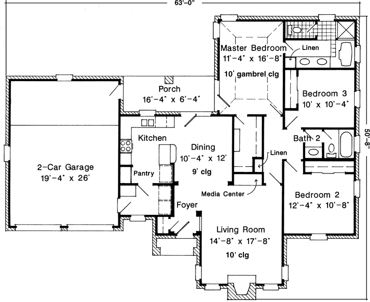 Main Floor Plan: 58-285