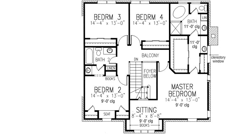 Upper/Second Floor Plan: 58-287