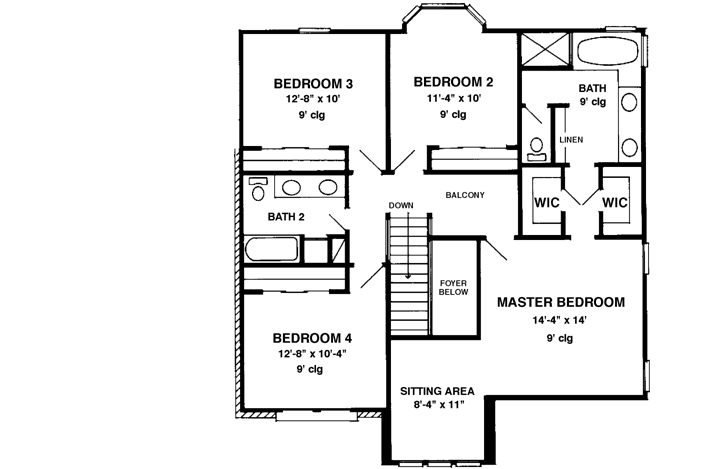 Upper/Second Floor Plan: 58-291