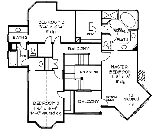 Upper/Second Floor Plan: 58-294
