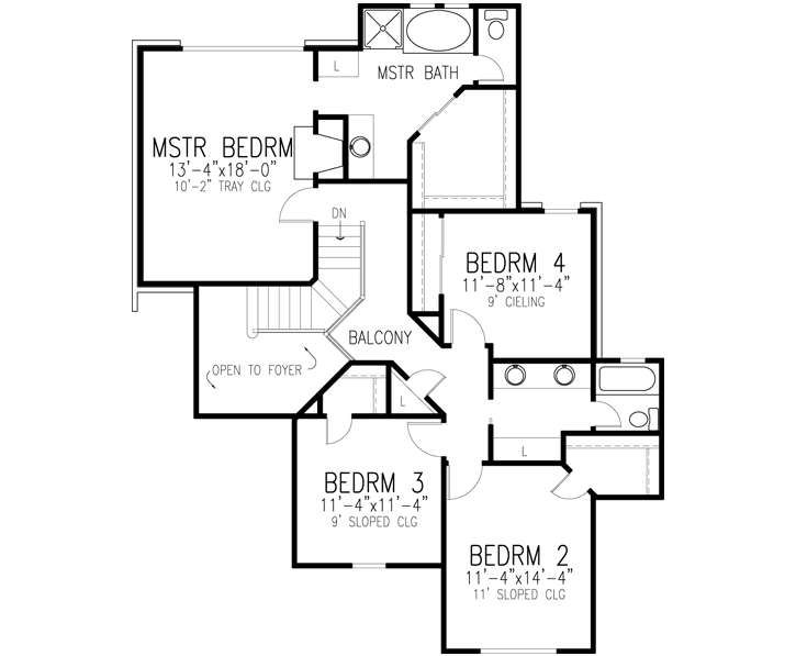 Upper/Second Floor Plan: 58-297
