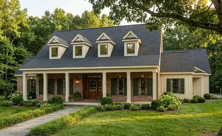Country house plans 58-298 - front exterior, 3,059 sq ft, 4 bed, 3 bath house plans | Monster House Plans
