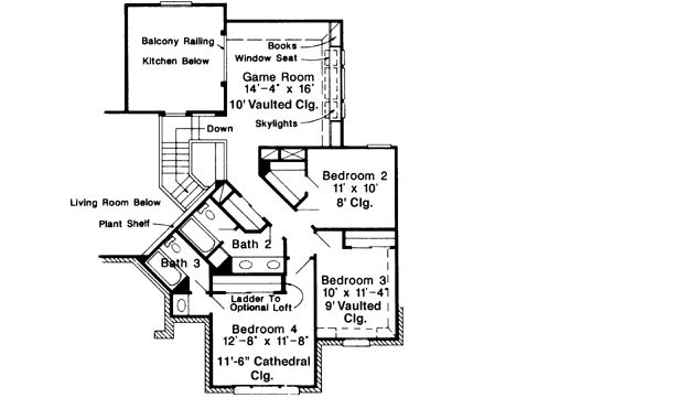 Upper/Second Floor Plan: 58-299