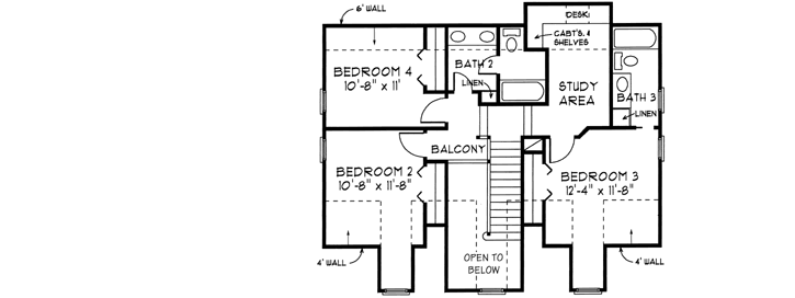 Upper/Second Floor Plan: 58-300