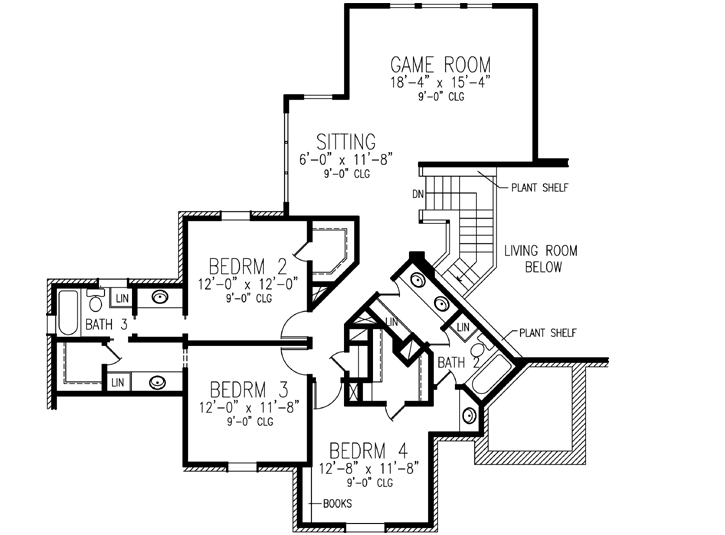 Upper/Second Floor Plan: 58-304