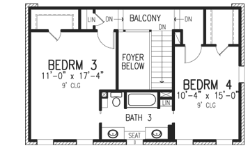 Upper/Second Floor Plan: 58-305