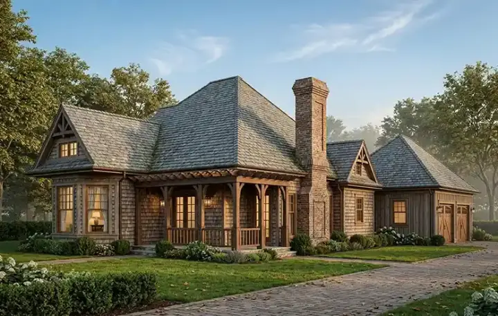 Traditional house plans 58-306 - front exterior, 1,971 sq ft, 3 bed, 2 bath house plans | Monster House Plans