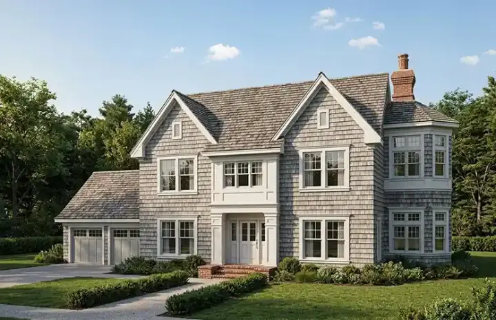 Cape Cod house plans 58-307 - front exterior, 2,647 sq ft, 4 bed, 2 bath house plans | Monster House Plans