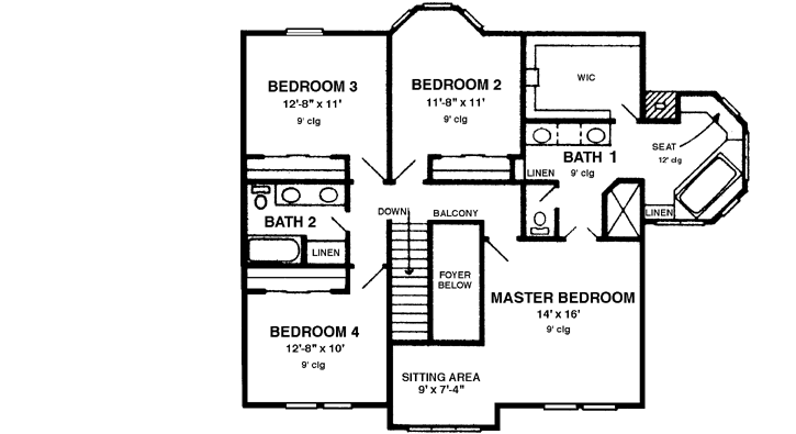 Upper/Second Floor Plan:58-307