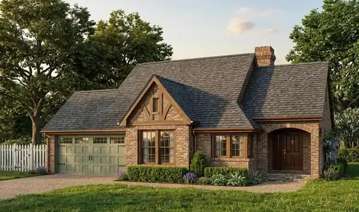 Traditional house plans 58-311 - front exterior, 1,661 sq ft, 3 bed, 2 bath house plans | Monster House Plans