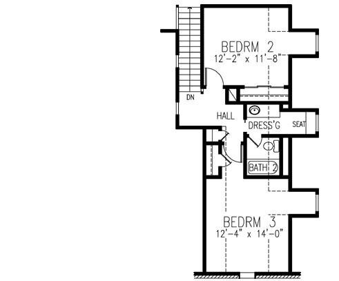 Upper/Second Floor Plan: 58-312