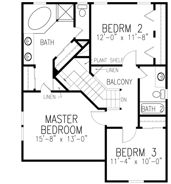 Upper/Second Floor Plan: 58-317
